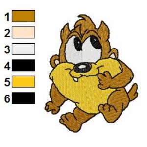 Looney Tunes Baby Taz Embroidery Design
